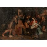 No visible signature, the adoration of the shepherds, 17th/18thC, oil on canvas, 57,5 x 81 cm