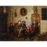 Gobbairts E., a music class, 19thC, oil on panel, 42 x 54 cm