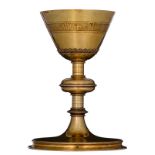 A Gothic Revival gilt silver chalice, by the Bruges workshop of J. Vandamme (father of the former Br