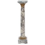 An imposing Corinthian column, Brèche marble with gilt bronze Neoclassical mounts, H 136,5 - W 30 -