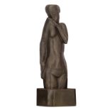 Cantré J., a female nude, patinated bronze, H 38,5 cm Is possibly subject of the SABAM legislation /