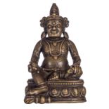 A bronze Buddha Pala, possibly 17thC, H 13 cm