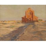 Gailliard F., 'Nieuport, église dans les dunes', oil on canvas, 40 x 50 cm