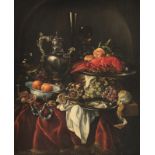 Signed 'J. Van R. Pinx.', a still life with lobster in the manner of W. Kalf (Dutch School, 17thC)