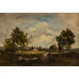 Watelin L, 'a rural landscape', dated (18)72, oil on panel, 31,5 x 46 cm