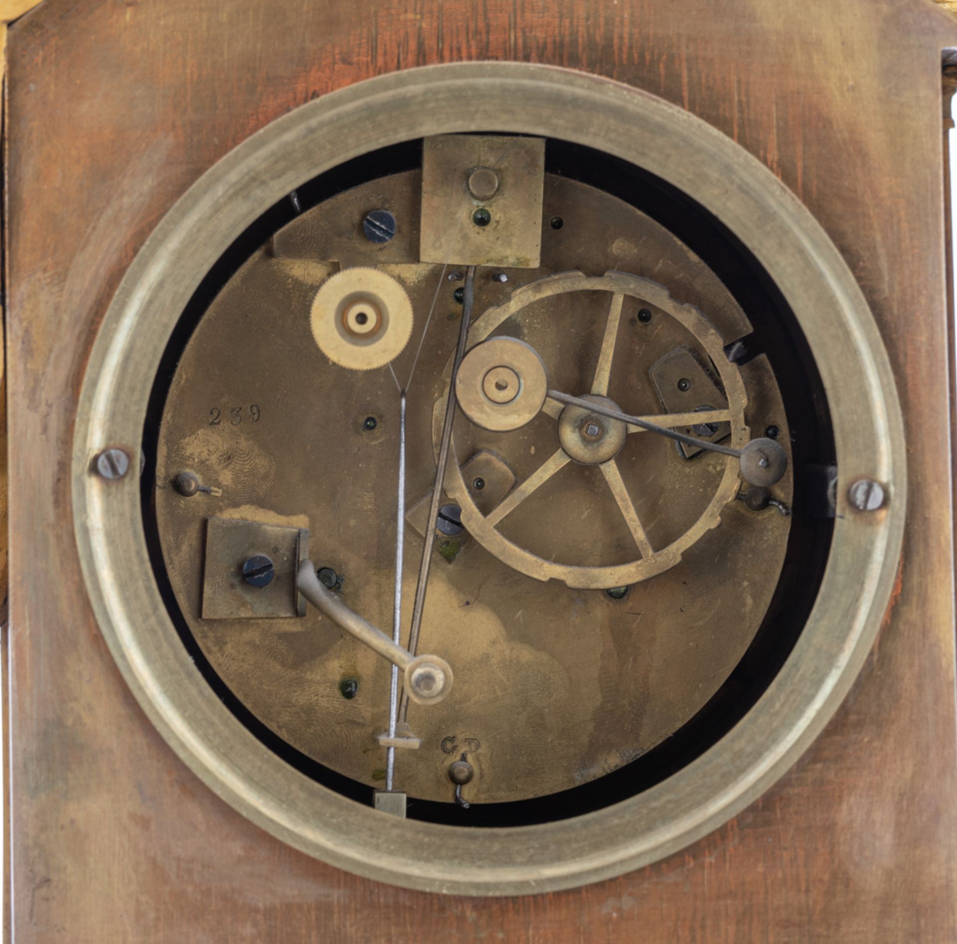 A large and fine ormolu bronze mantle clock, with on top an allegory on 'Lady Fortune', the first ha - Image 7 of 9