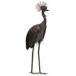 Madebe A., a crane bird, wrought iron, H 123 cm, added the 2004 dated purchase certificate by the 'S