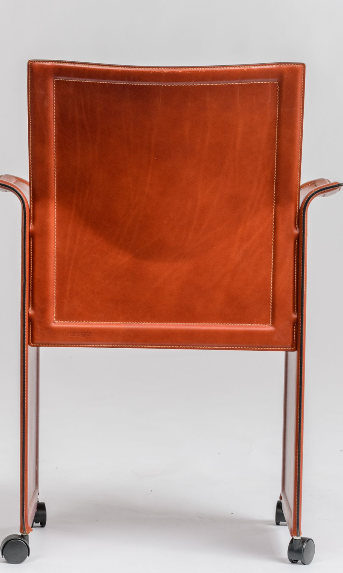 A '70s design cognac leather Corium armchair, design by Tito Agnoli for Matteo Grassi, H 90 - W 63 - - Bild 7 aus 14