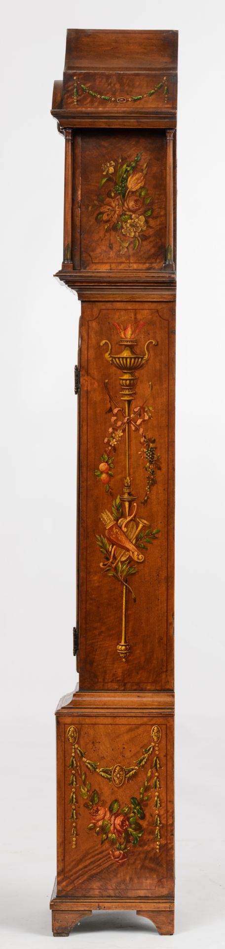 A fine mahogany veneered Victorian longcase clock, polychrome decorated with handpainted grotesques, - Image 2 of 15