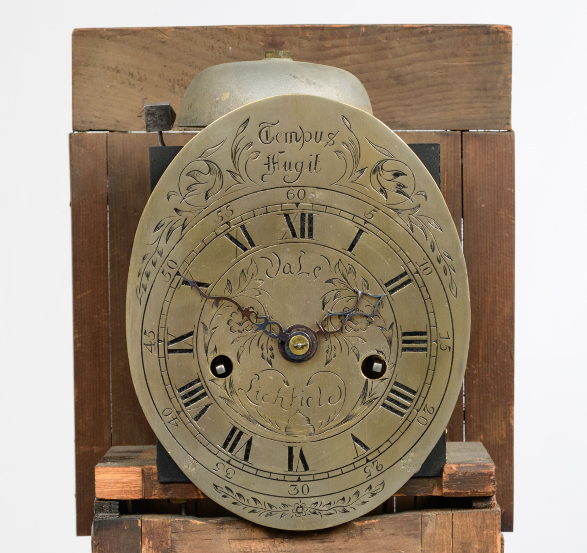 A mahogany veneered Gothic-inspired Victorian longcase clock, the dial signed 'Vale Lichfield', H 14 - Image 6 of 8