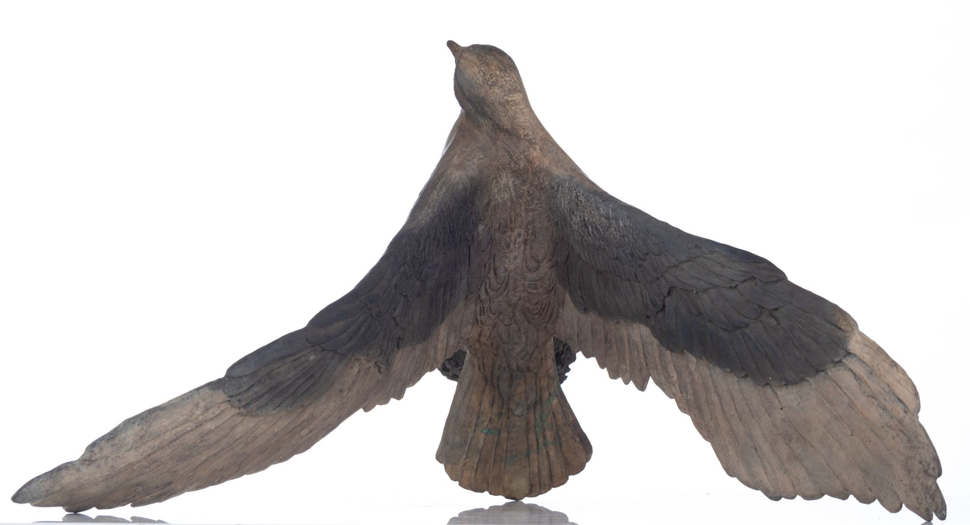 Madeleine van der Knoop, the falcon, N° 3/6, cold painted bronze, H 71 - W 78 cm - Bild 6 aus 8