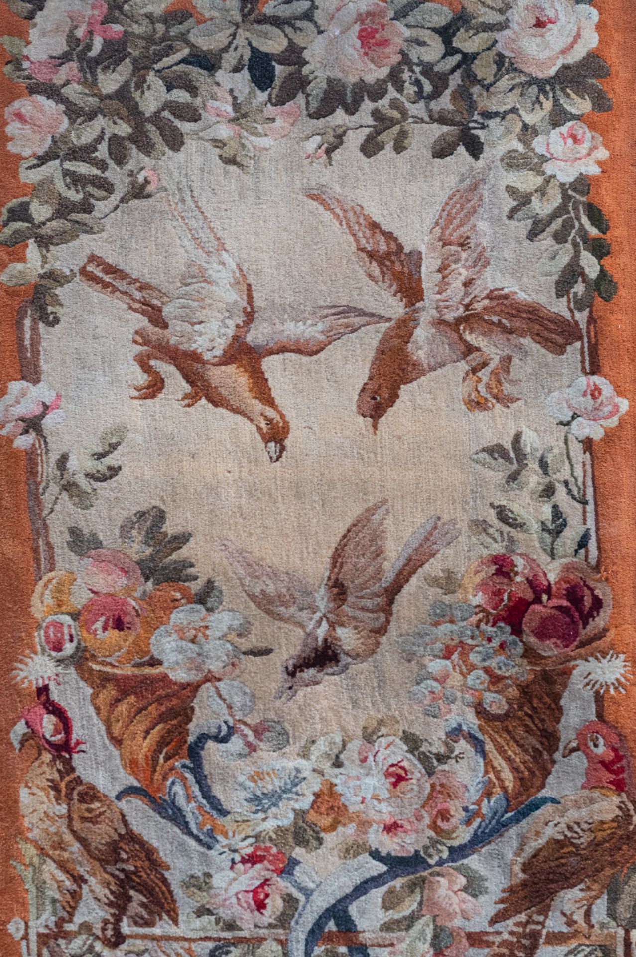 A set of three Savonnerie screen panels, each panel depicting birds-of-prey within flowery bushes, e - Bild 5 aus 9