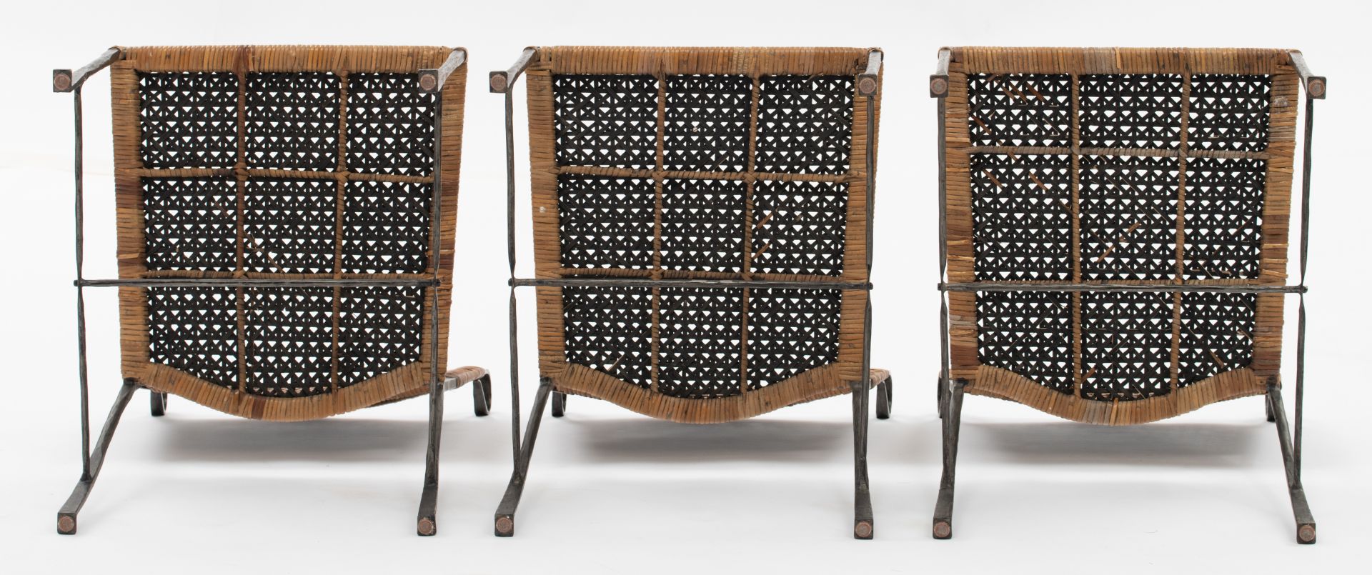 A set of six chairs by Ched Berenguer-Topacio, cast iron and rattan, H 91 - W 46 - D 55 cm - Bild 22 aus 22