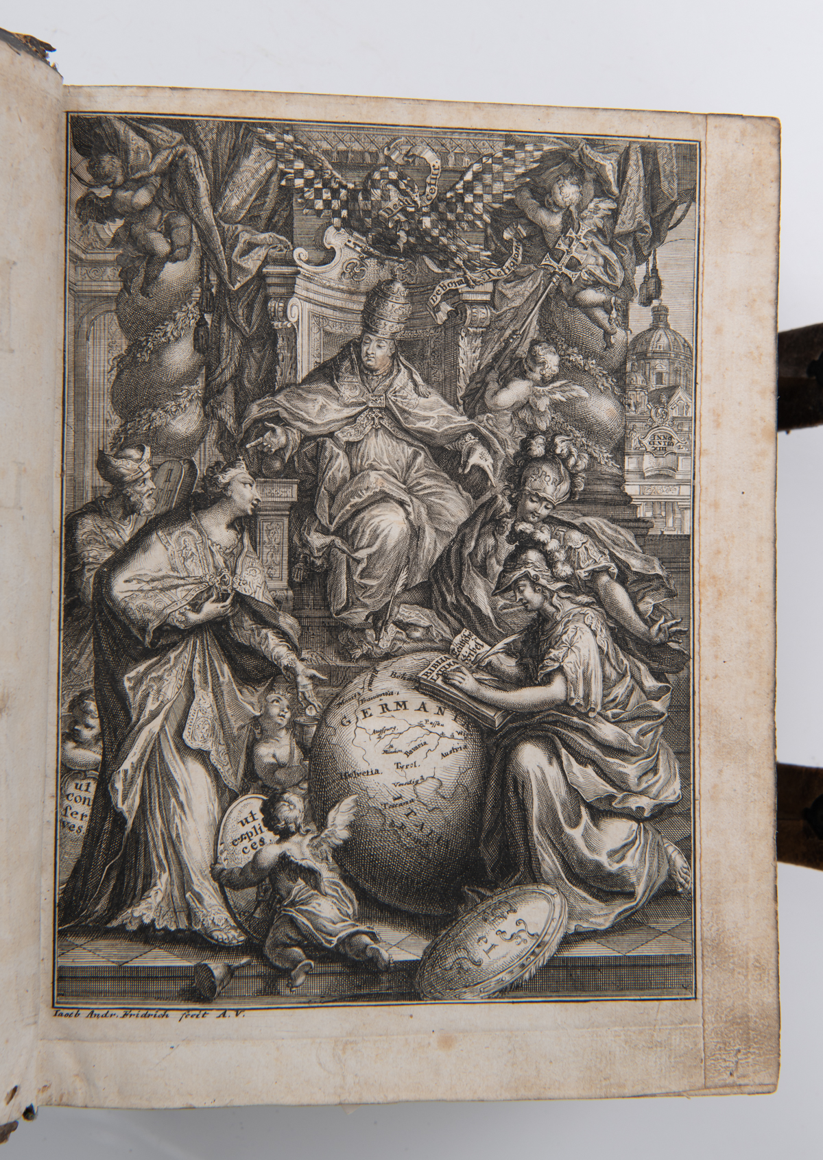 A rare bilingual Latin-German Catholic bible, based on the Ulenberg bible and the Vulgate text, 'Bib - Image 7 of 17