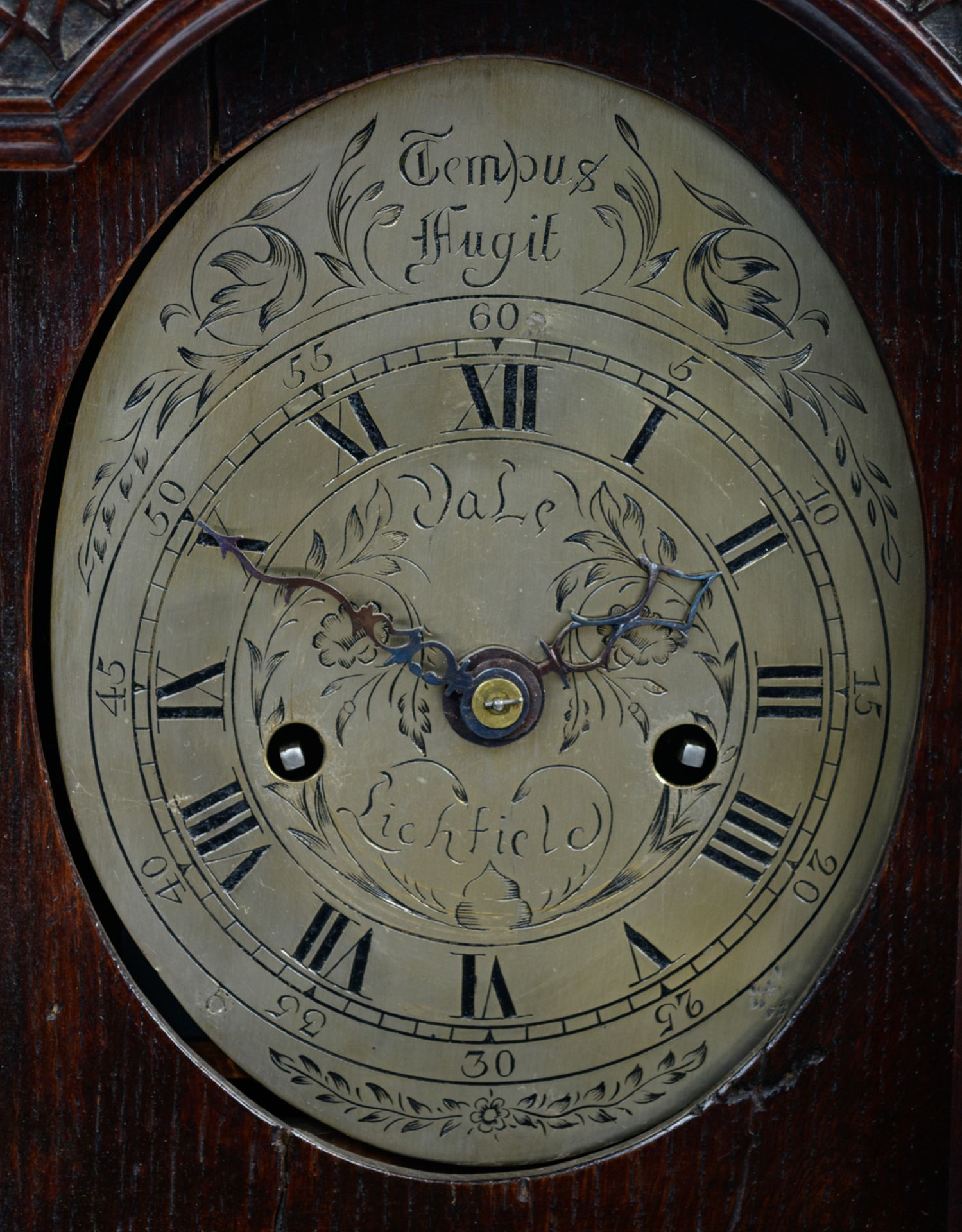 A mahogany veneered Gothic-inspired Victorian longcase clock, the dial signed 'Vale Lichfield', H 14 - Image 5 of 8