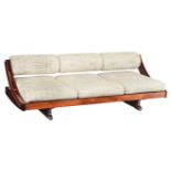 A 'GS 195'- daybed, designed by Dianni Songia for Sormani, 1963, rosewood with wool upholstery,  H 6