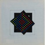 Vandenbranden G., a geometric abstraction, dated (19)69, acrylic and colour pencil on Steinbach pape