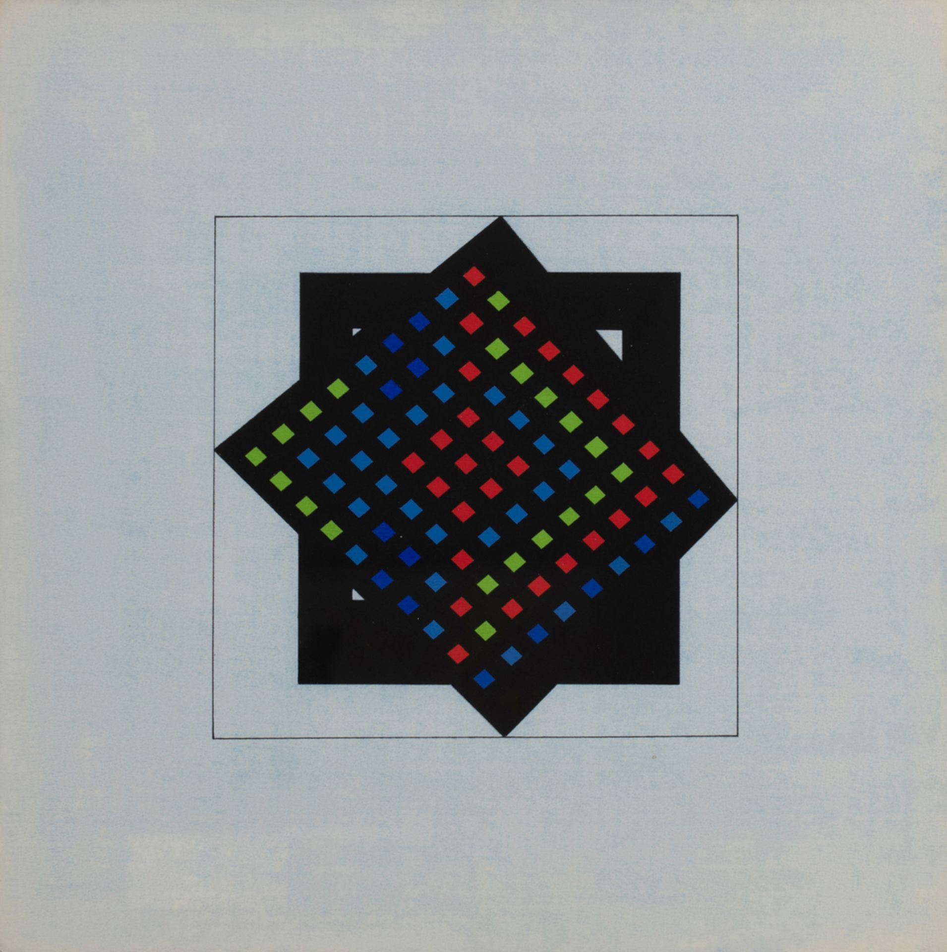 Vandenbranden G., a geometric abstraction, dated (19)69, acrylic and colour pencil on Steinbach pape