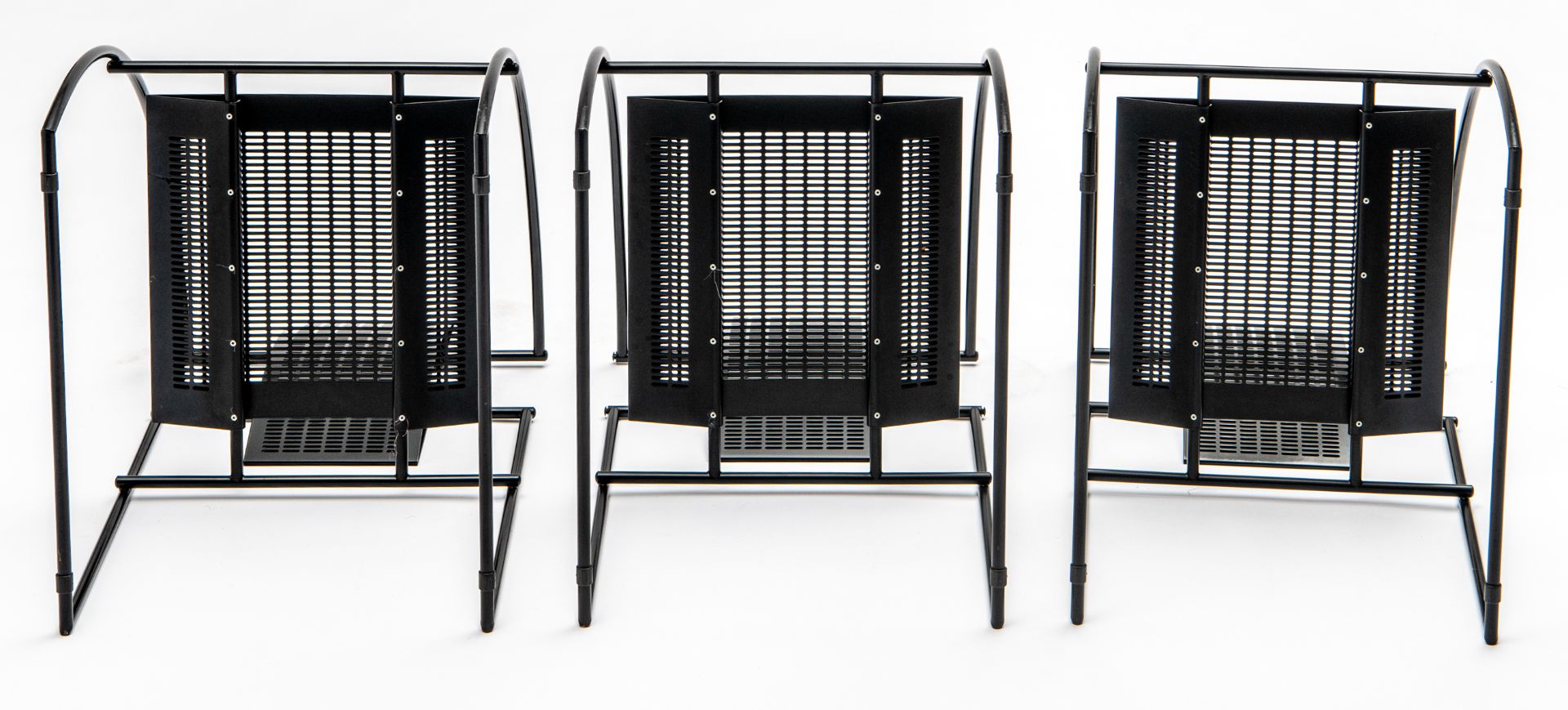 A set of six black lacquered Quinta chairs, design by Mario Botta for Alias, the 1980s, H 94 - W 45 - Bild 11 aus 22