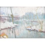 De Saegher R., a winter landscape, pastel on paper, 35 x 24,5 cm