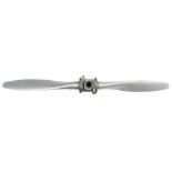 A chromed Hamilton propeller, originating from a large Boeing Stearman, the '30s - '50s, W 252 cm; e