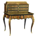 A fine Napoleon III period Boulle marquetry worked 'Bonheur du jour', with gilt bronze mounts and a