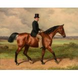 Hopkins W. H. (and James Breeks?), a nobleman on horseback, oil on canvas, 83 x 98 cm