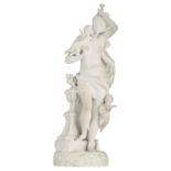 Rancoulet, Venus surrounded by amors, a biscuit sculpture, H 60 cm