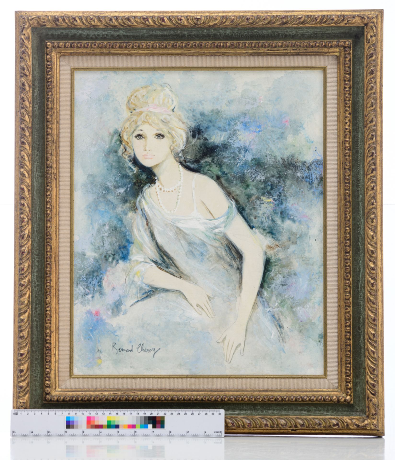 Charoy B., 'Caroline', dated 1980, oil on canvas, 38 x 56 cm Is possibly subject of the SABAM legisl - Bild 5 aus 5