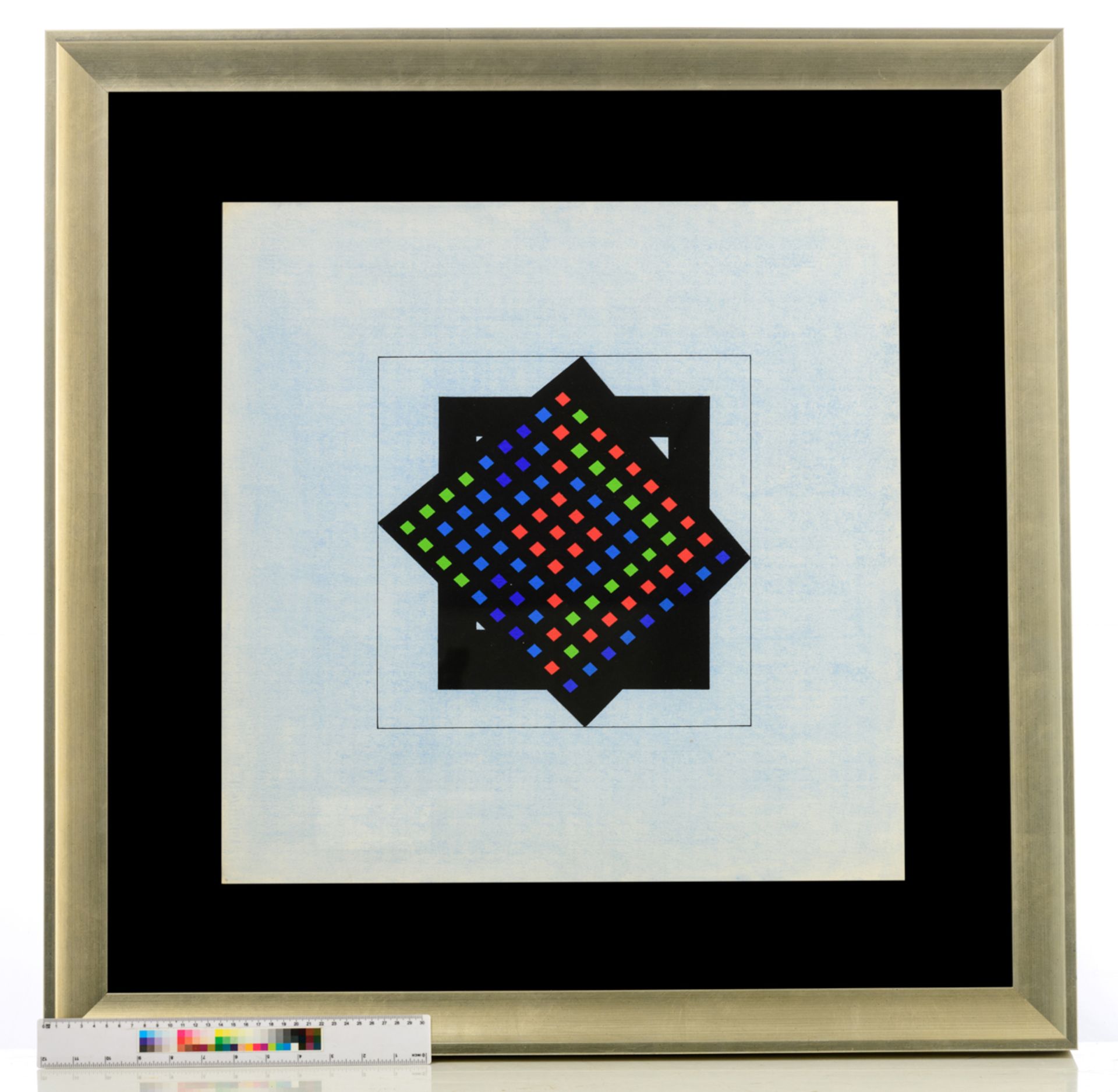 Vandenbranden G., a geometric abstraction, dated (19)69, acrylic and colour pencil on Steinbach pape - Bild 5 aus 5