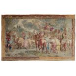 An important Brussels (Flemish) wall tapestry, depicting the glorification of Mars, an edition by or