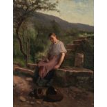 Gerard T., the broken pitcher, oil on canvas, 58 x 74,5 cm