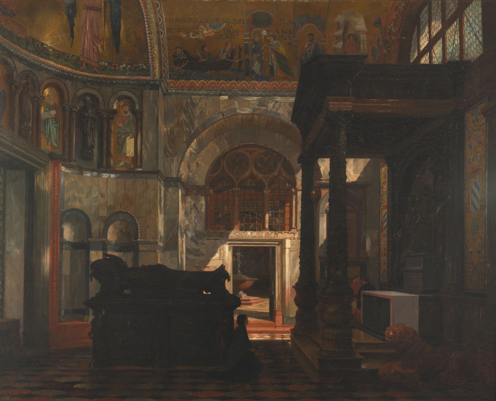 Van Moer G.B., The Saint Zeno chapel in the basilica San Marco Venice, oil on canvas, 122 x 98 cm