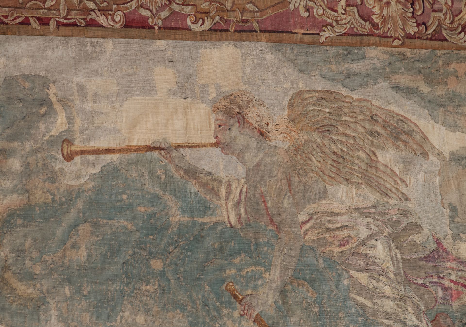 An important Brussels (Flemish) wall tapestry, depicting the glorification of Mars, an edition by or - Image 11 of 13