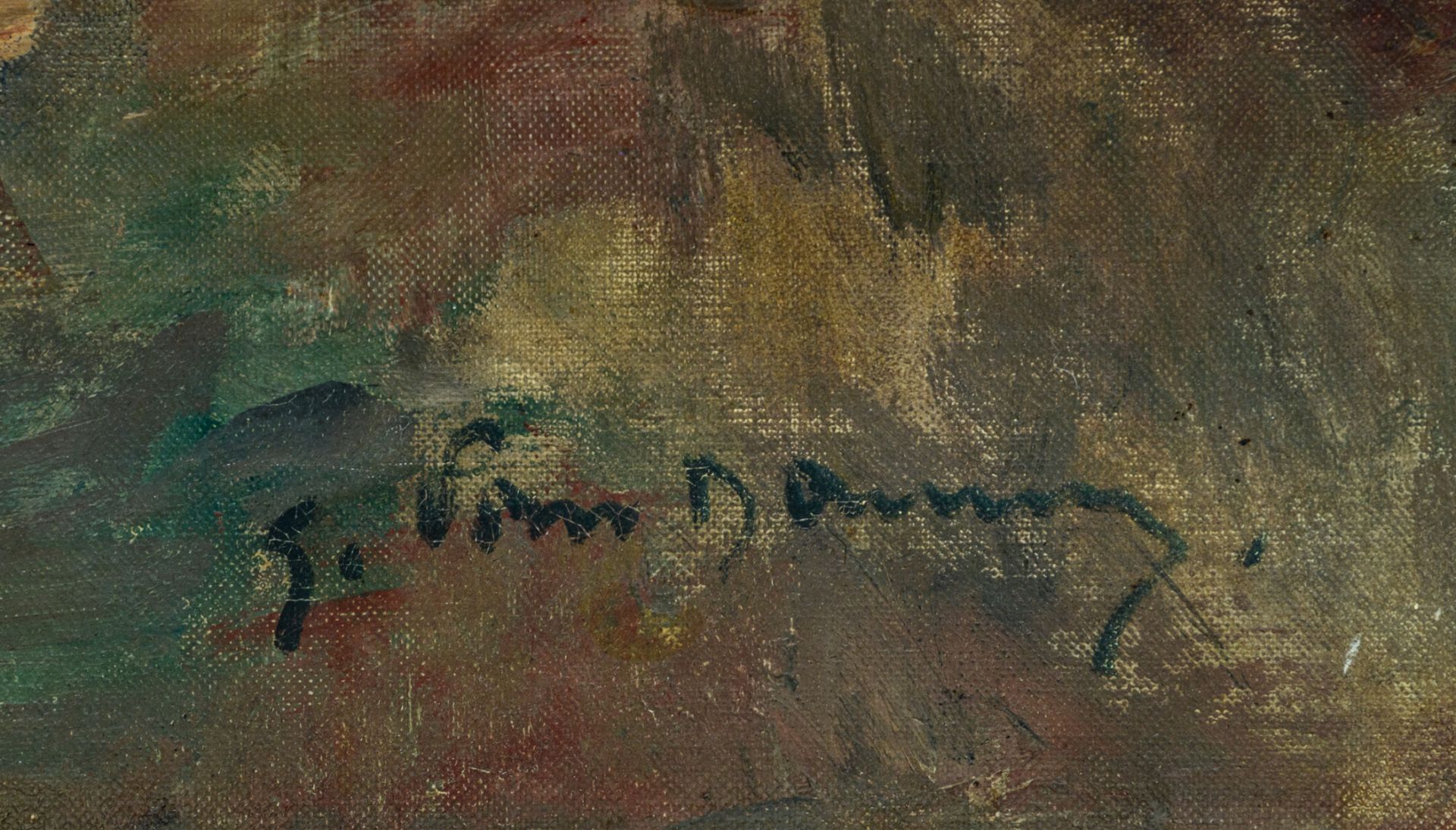 Van Damme S., a view of a southern town, oil on canvas, 70 x 80 cm - Bild 4 aus 5