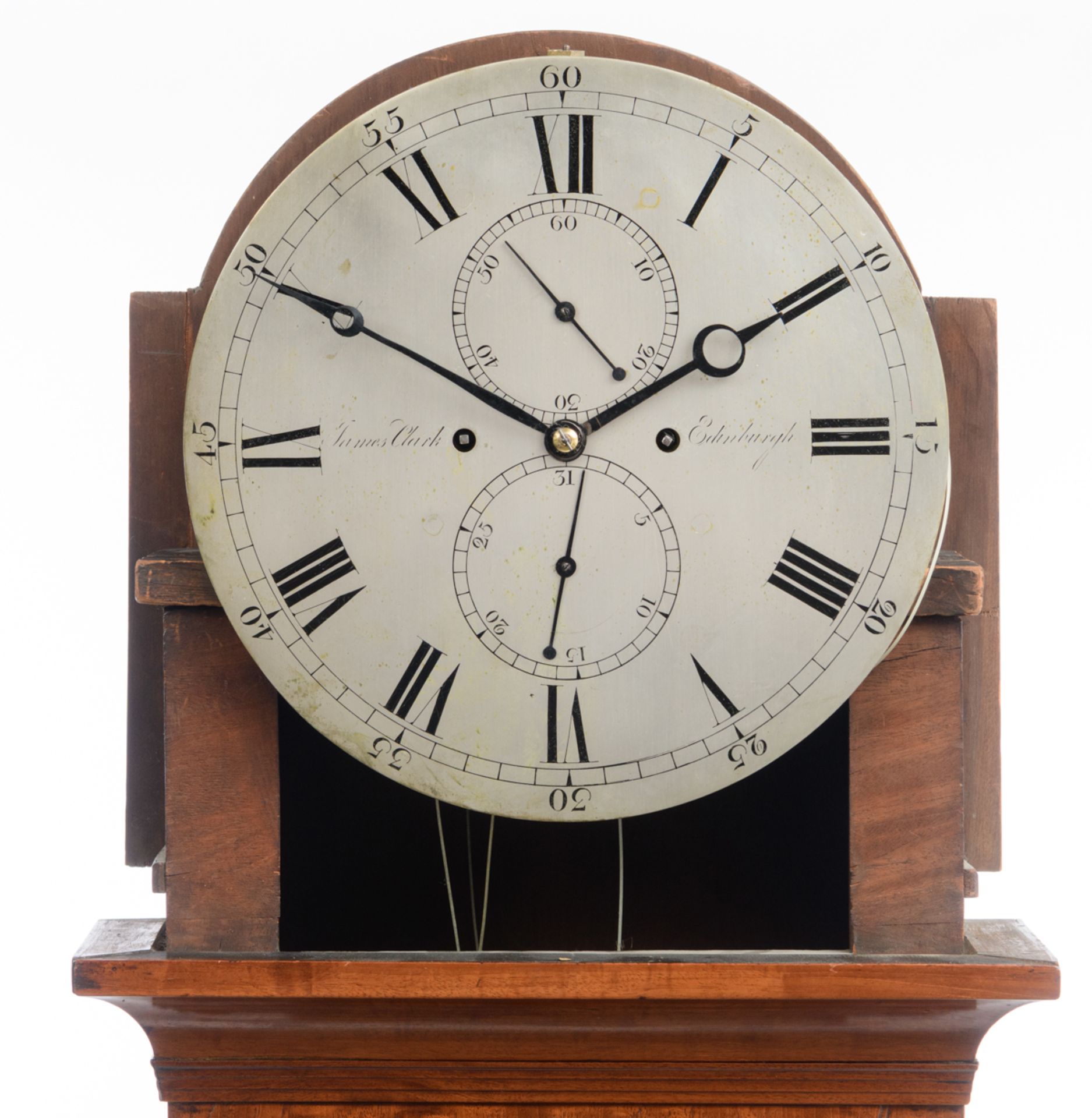 An English Regency mahogany longcase clock, the dial marked 'James Clark, Edinburgh', early 19thC, H - Image 6 of 8