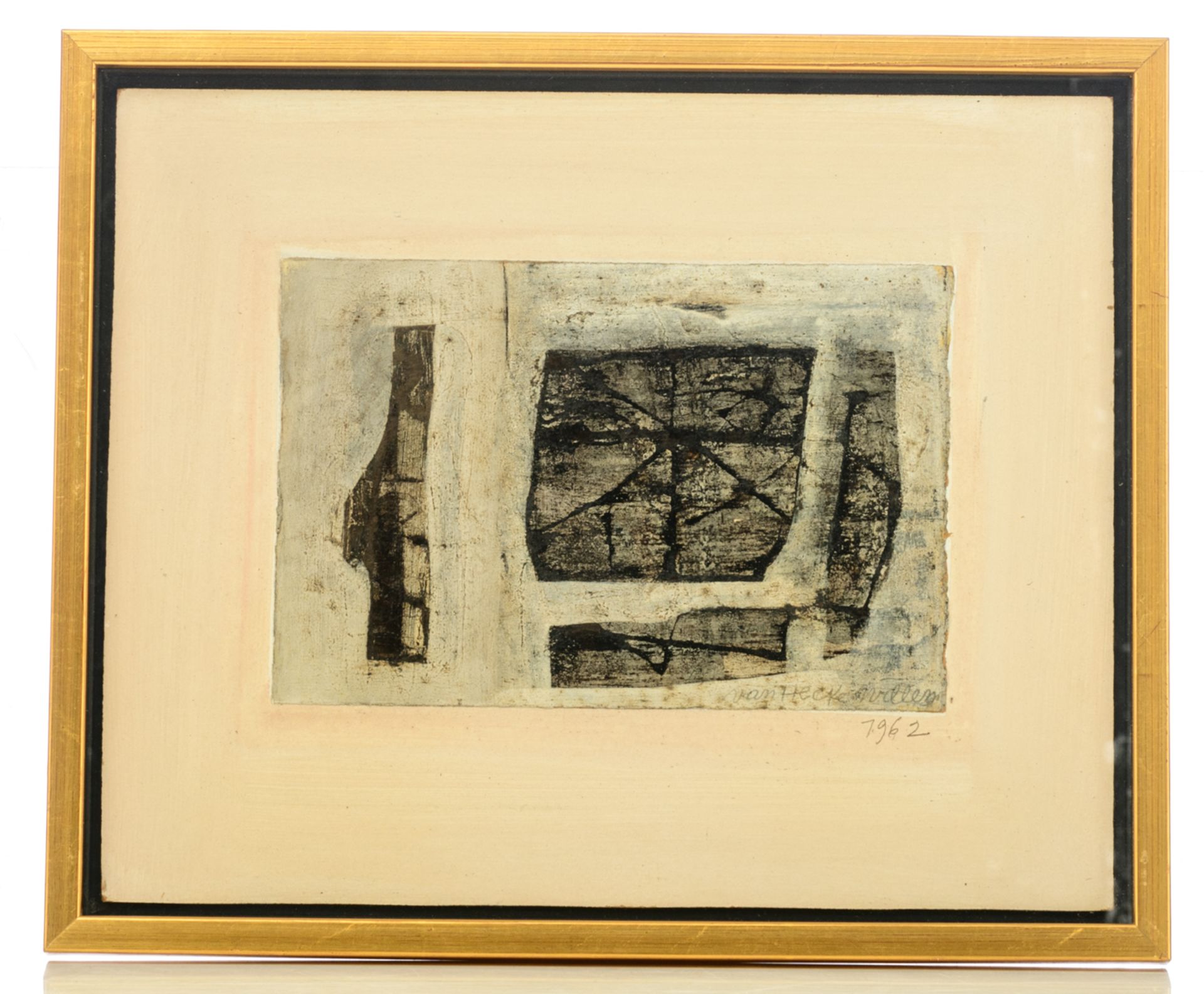 Van Hecke W., four untitled works, dated 1960, 1961, 1961 and 1962, mixed media, 21 x 25 - 40 x 50 c - Bild 9 aus 11
