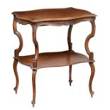 A walnut Rococo style side table, H 75 - W 68,5 - D 50 cm