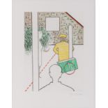 Raveel R., untitled, lithograph in colours, N° m/z, 29,5 x 39,5 cm Is possibly subject of the SABAM