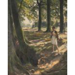 De Sloovere G., a girl in a wooded area, oil on canvas, 80 x 100 cm Is possibly subject of the SABAM