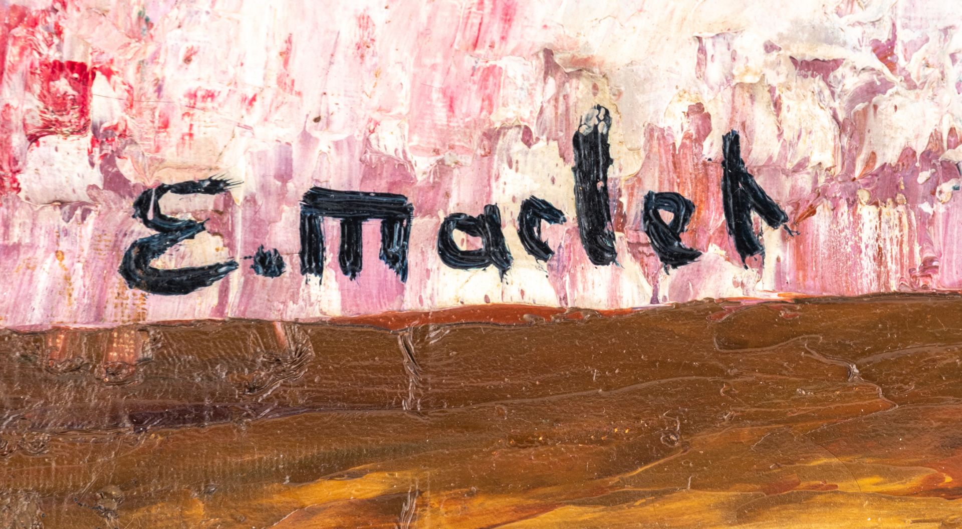 Maclet E., a colourful flower still life, oil on canvas, 50 x 74 cm - Bild 4 aus 4