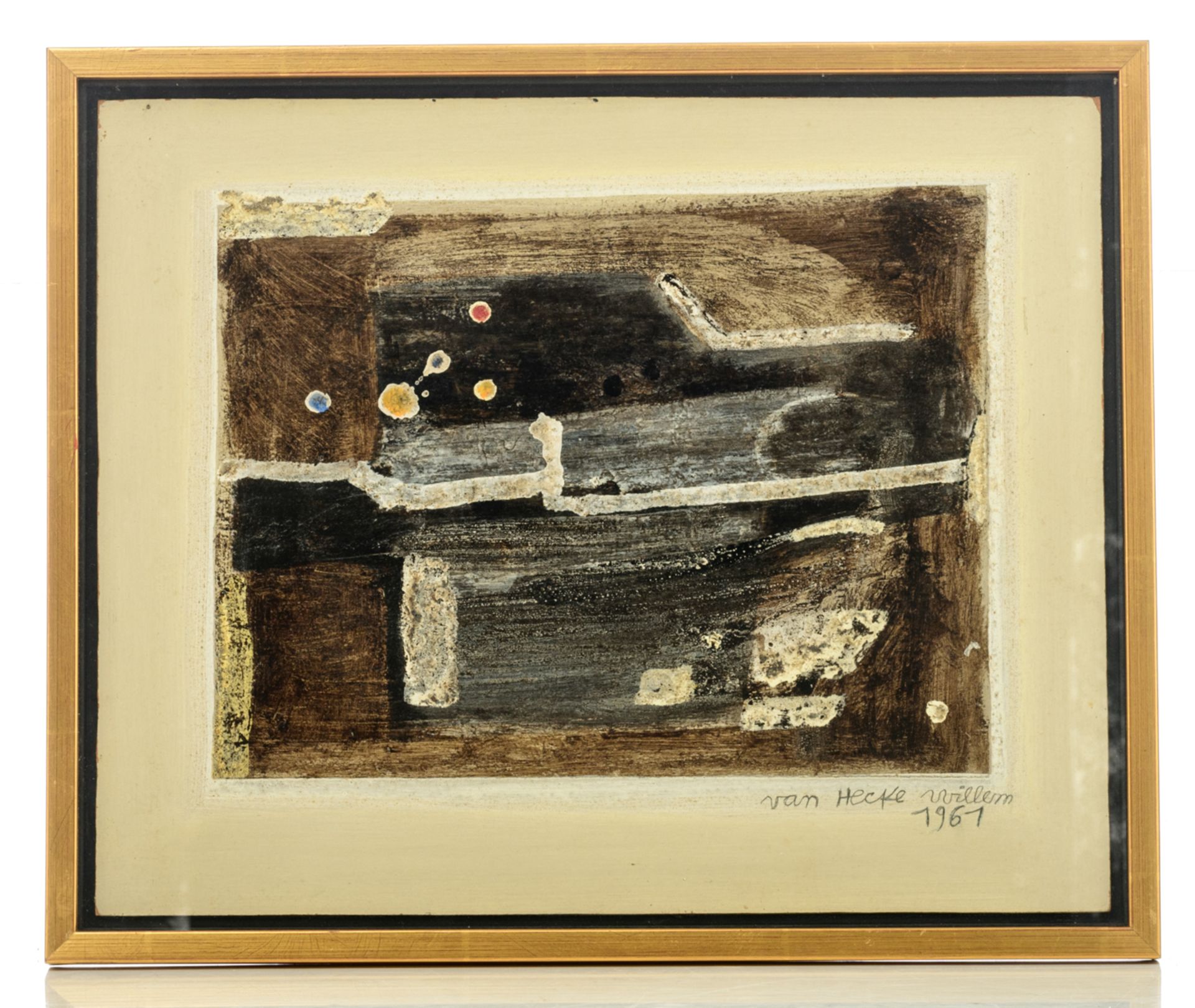 Van Hecke W., four untitled works, dated 1960, 1961, 1961 and 1962, mixed media, 21 x 25 - 40 x 50 c - Bild 6 aus 11
