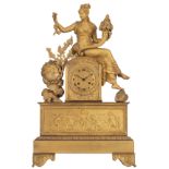 A large and fine ormolu bronze mantle clock, with on top an allegory on 'Lady Fortune', the first ha