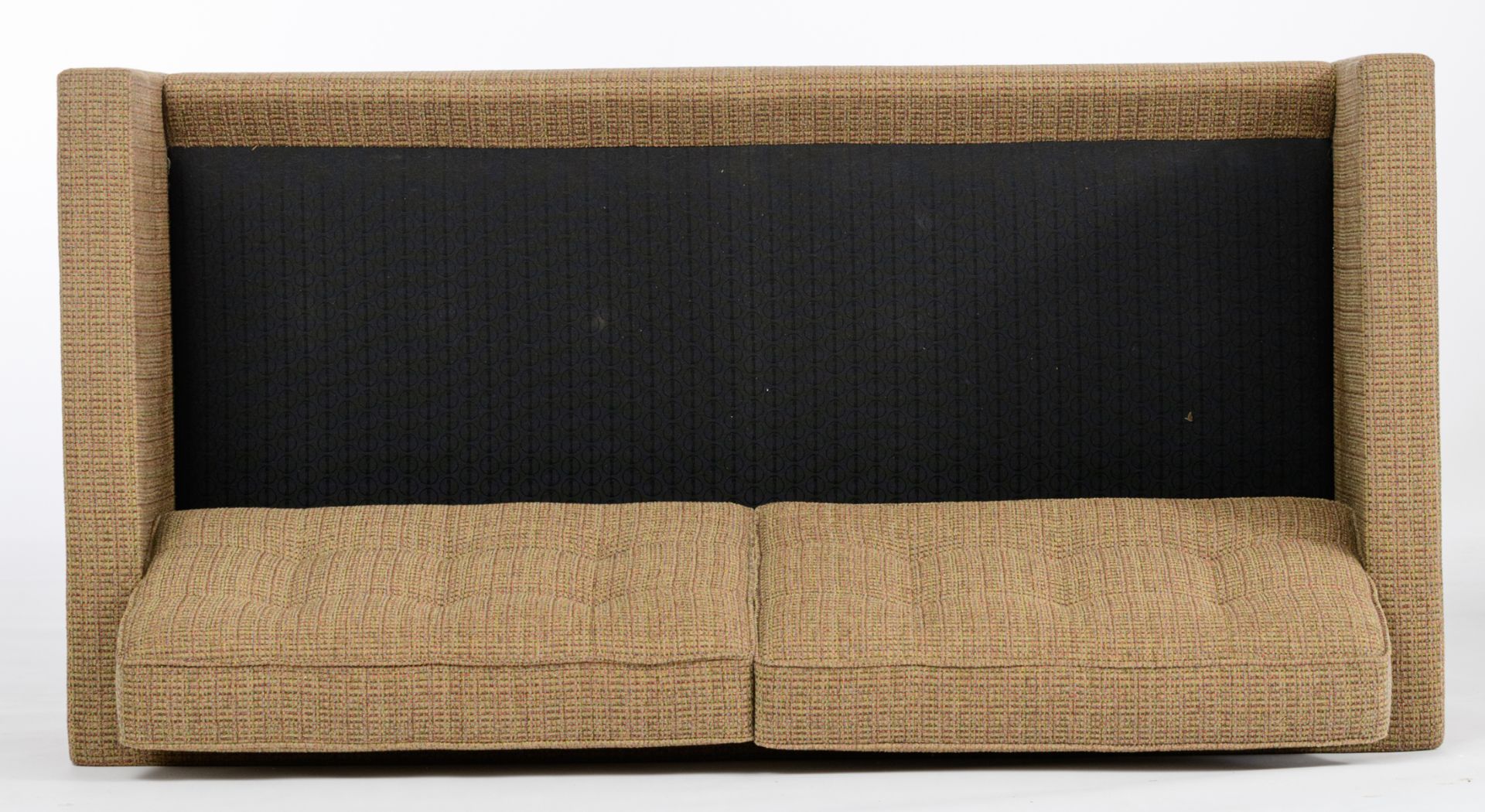 A two-seater sofa, Florence Knoll for Knoll International, Keaton fabric on a chromed frame, H 80 - - Bild 16 aus 21