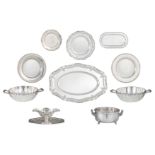 An interesting lot of Wiskemann and Christofle silver-plated tableware, consisting of two vegetable