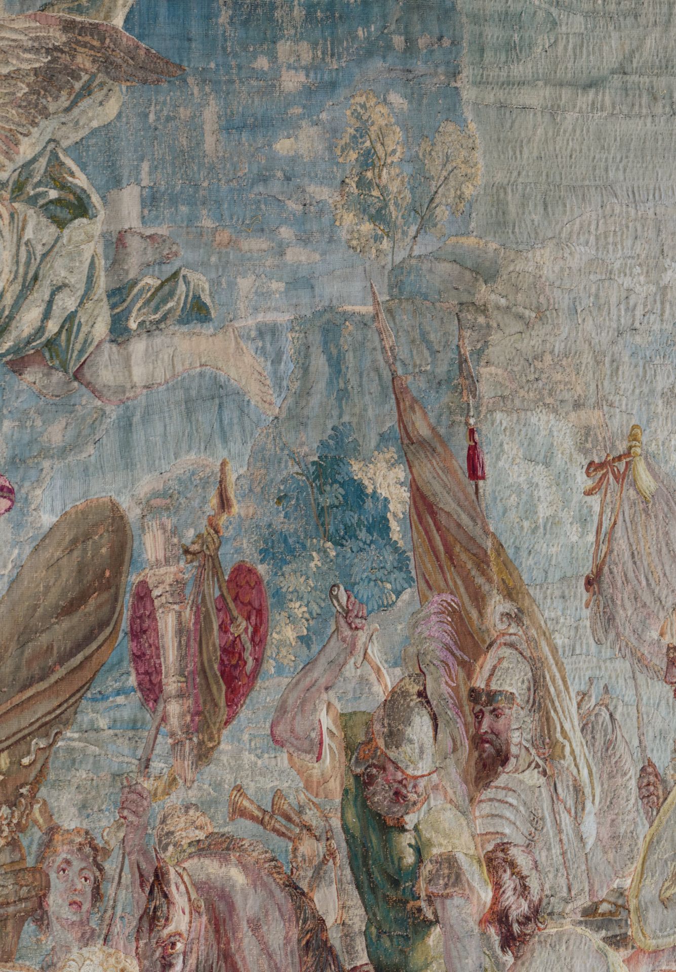 An important Brussels (Flemish) wall tapestry, depicting the glorification of Mars, an edition by or - Image 10 of 13