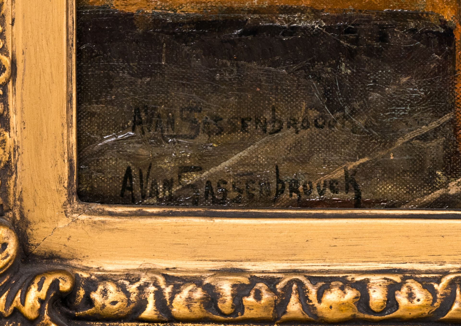 Van Sassenbrouck A., an old woman in an almshouse interior, oil on canvas, 71,5 x 92,5 cm - Image 4 of 5