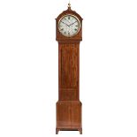 An English Regency mahogany longcase clock, the dial marked 'James Clark, Edinburgh', early 19thC, H