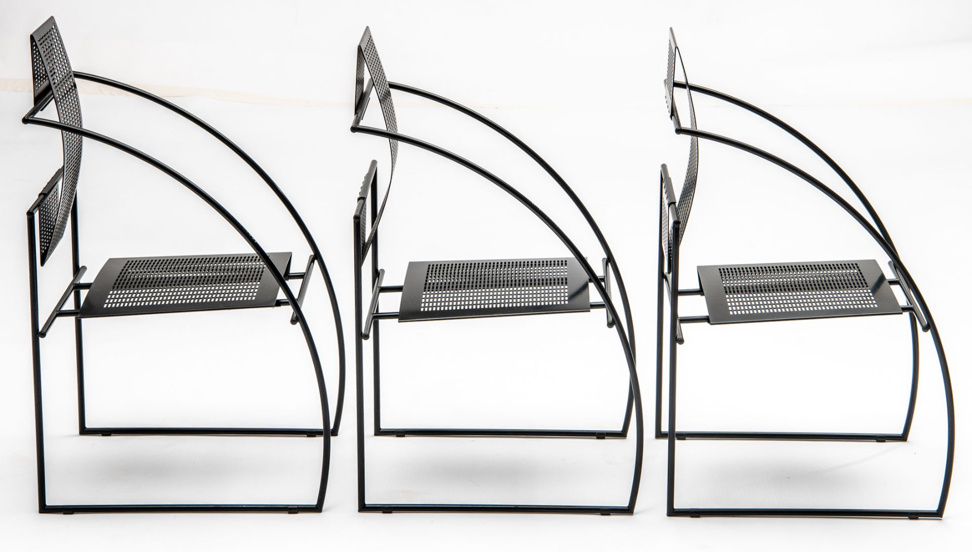 A set of six black lacquered Quinta chairs, design by Mario Botta for Alias, the 1980s, H 94 - W 45 - Bild 19 aus 22