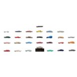 A collection of 28 miniature cars of ' The Brooklyn Collection', in their original box, H 5,5 - W 16